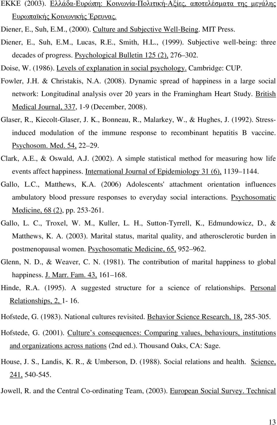 Fowler, J.H. & Christakis, N.A. (2008). Dynamic spread of happiness in a large social network: Longitudinal analysis over 20 years in the Framingham Heart Study.