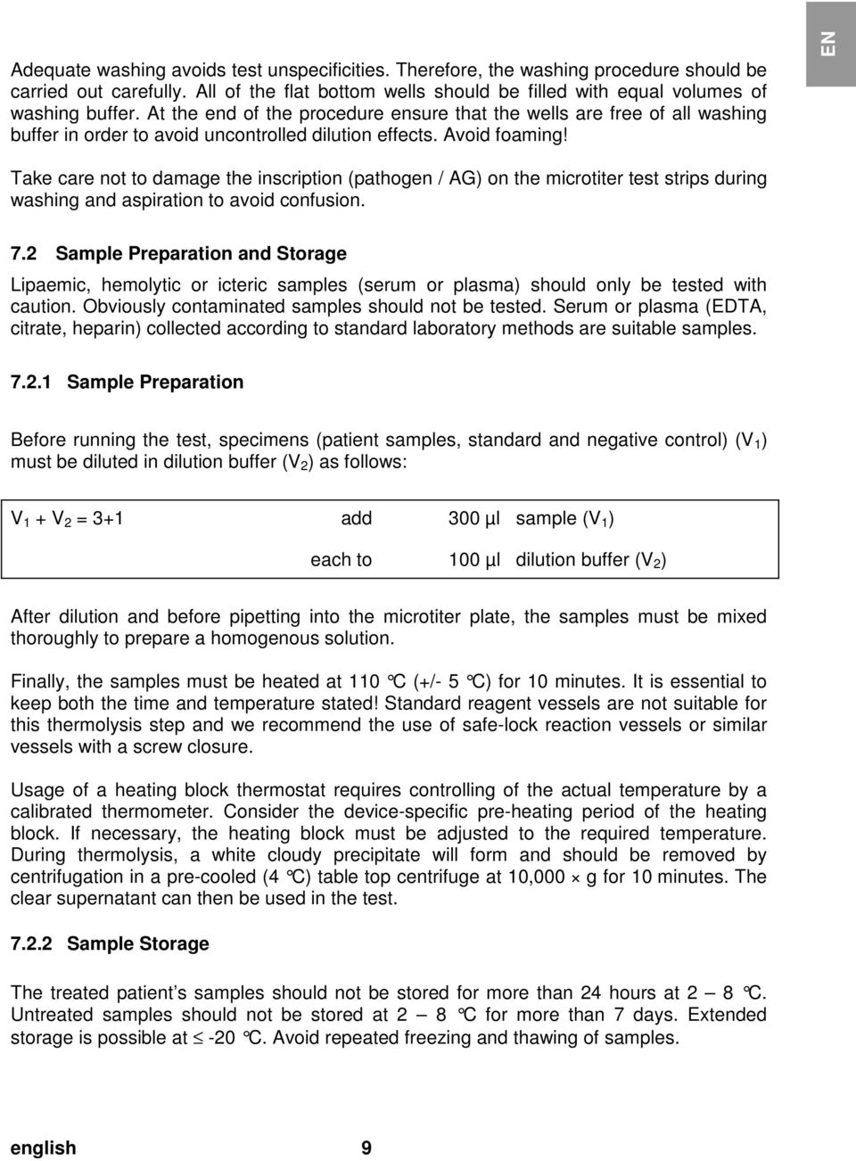 doc @ 52141 @ 2 Pos: 14 /Ar bei tsanl eitungen ELISA antigen/gültig für nur ein Dokument/T estdurchführung/pr obenver dünnung/candida antigen: Probenverdünnung @ 11\mod_1346846162855_18.
