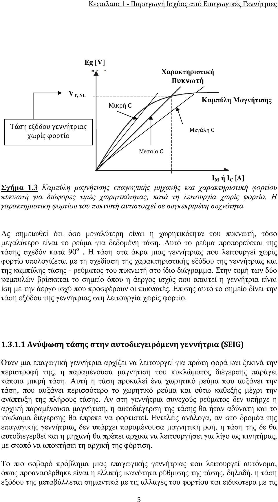 Η χαρακτηριστική φορτίου του πυκνωτή αντιστοιχεί σε συγκεκριµένη συχνότητα Ας σηµειωθεί ότι όσο µεγαλύτερη είναι η χωρητικότητα του πυκνωτή, τόσο µεγαλύτερο είναι το ρεύµα για δεδοµένη τάση.