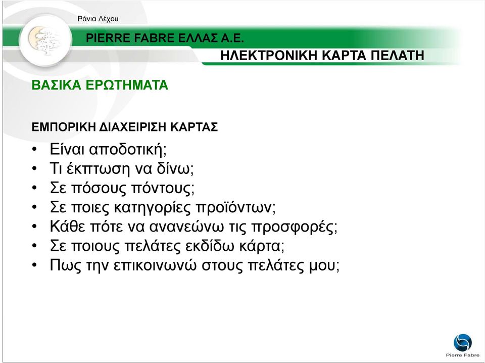 πόντους; Σε ποιες κατηγορίες προϊόντων; Κάθε πότε να ανανεώνω τις