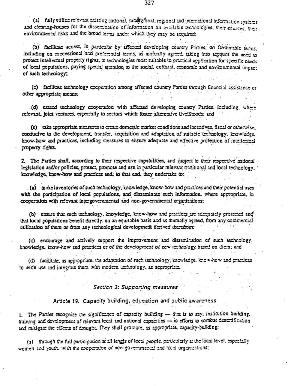 Including on concessional and preferential terms, as mutually agreed, taking into account the need to protect Inteflecruai properr/.