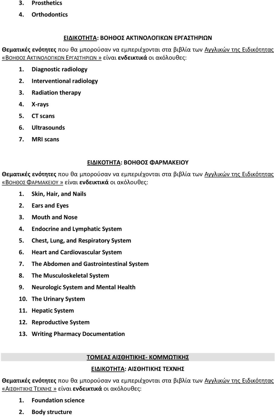 Mouth and Nose 4. Endocrine and Lymphatic System 5. Chest, Lung, and Respiratory System 6. Heart and Cardiovascular System 7. The Abdomen and Gastrointestinal System 8. The Musculoskeletal System 9.