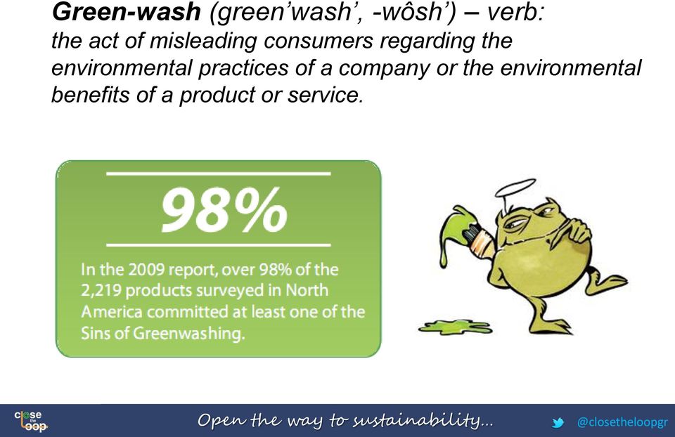 environmental practices of a company or the