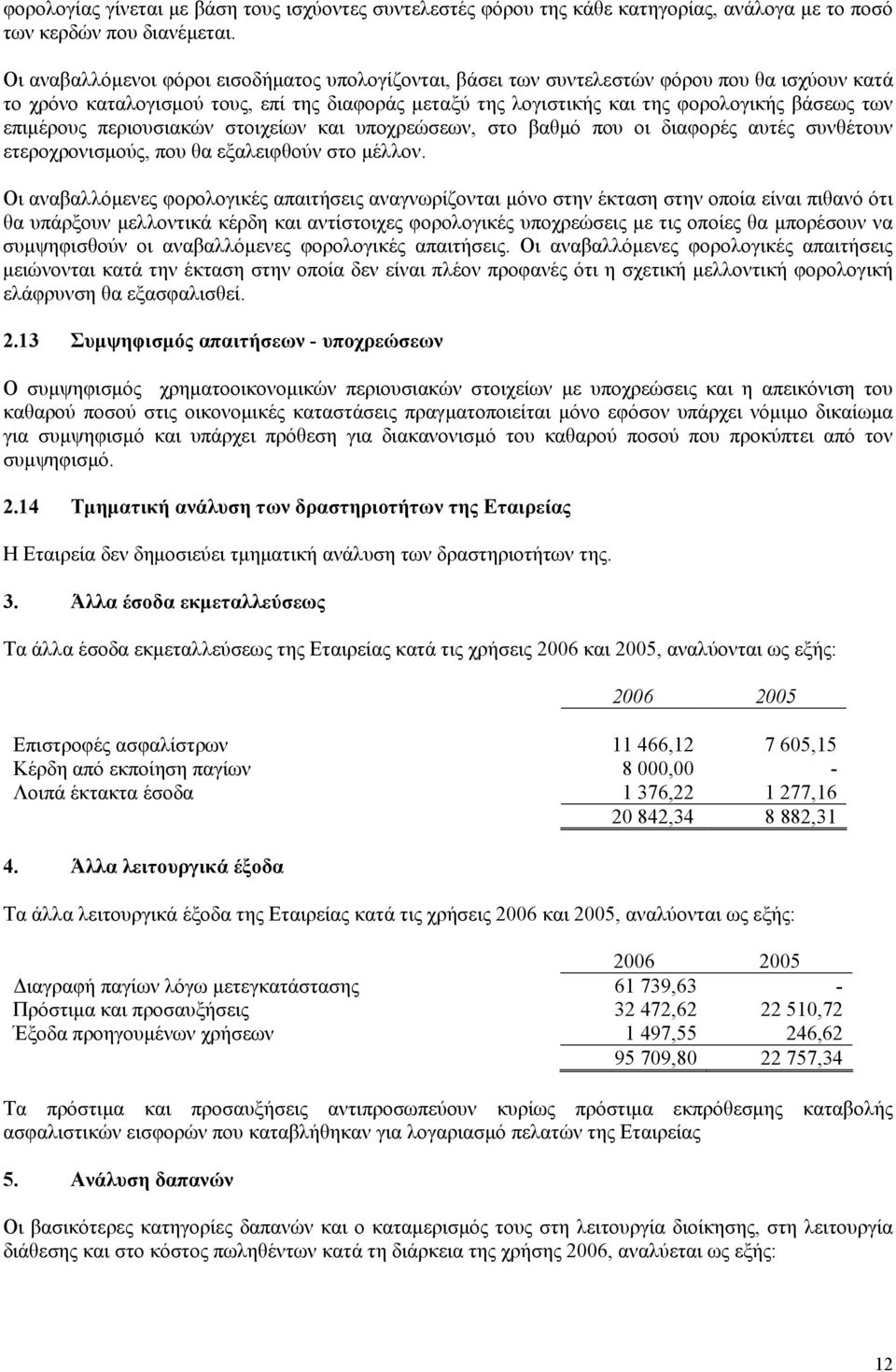 επιμέρους περιουσιακών στοιχείων και υποχρεώσεων, στο βαθμό που οι διαφορές αυτές συνθέτουν ετεροχρονισμούς, που θα εξαλειφθούν στο μέλλον.