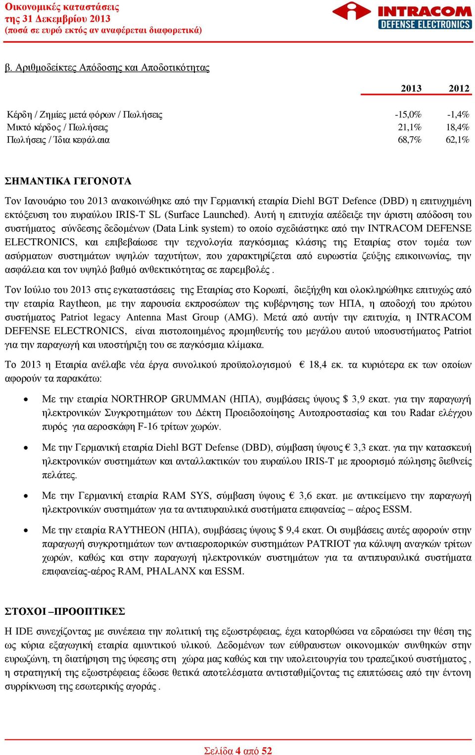 Αυτή η επιτυχία απέδειξε την άριστη απόδοση του συστήματος σύνδεσης δεδομένων (Data Link system) το οποίο σχεδιάστηκε από την INTRACOM DEFENSE ELECTRONICS, και επιβεβαίωσε την τεχνολογία παγκόσμιας