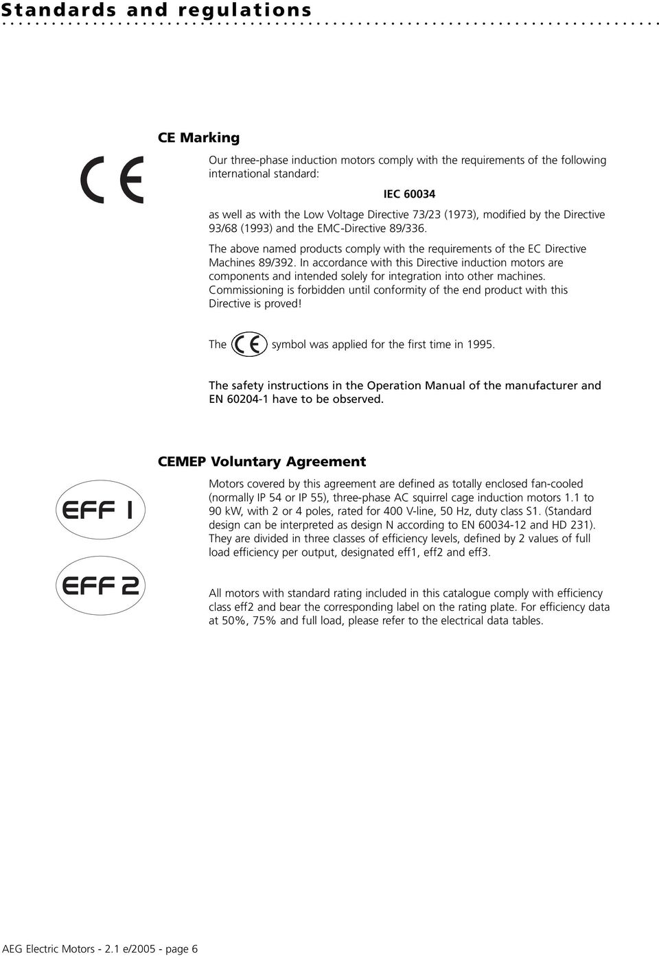 Directive 93/68 (1993) and the EMC-Directive 89/336. The above named products comply with the requirements of the EC Directive Machines 89/392.