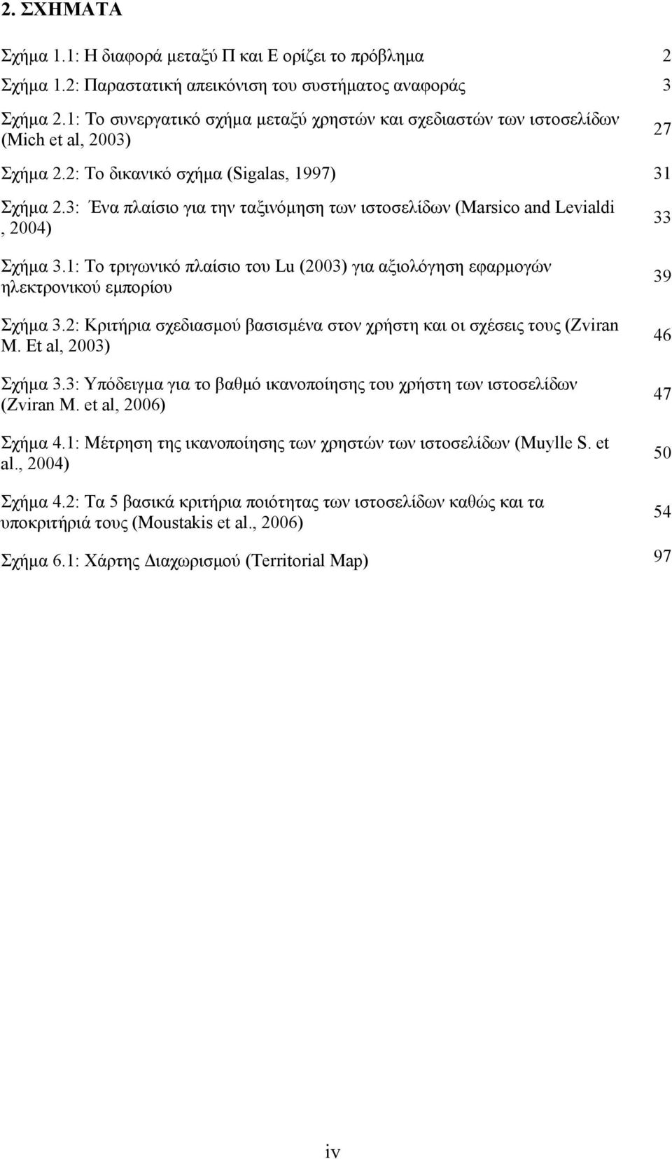 3: Ένα πλαίσιο για την ταξινόμηση των ιστοσελίδων (Marsico and Levialdi, 2004) 27 33 Σχήμα 3.1: Το τριγωνικό πλαίσιο του Lu (2003) για αξιολόγηση εφαρμογών ηλεκτρονικού εμπορίου Σχήμα 3.