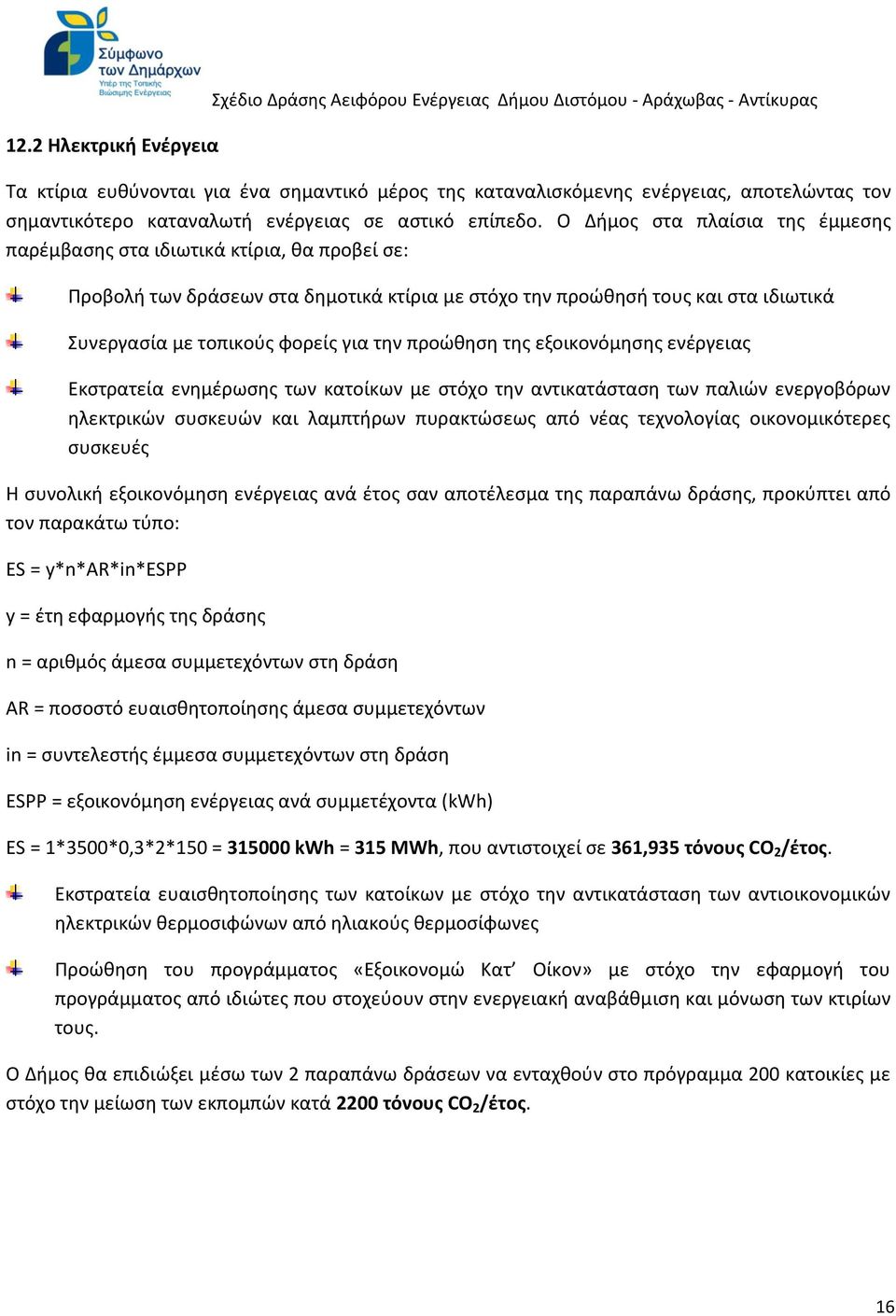 Ο Δήμος στα πλαίσια της έμμεσης παρέμβασης στα ιδιωτικά κτίρια, θα προβεί σε: Προβολή των δράσεων στα δημοτικά κτίρια με στόχο την προώθησή τους και στα ιδιωτικά Συνεργασία με τοπικούς φορείς για την