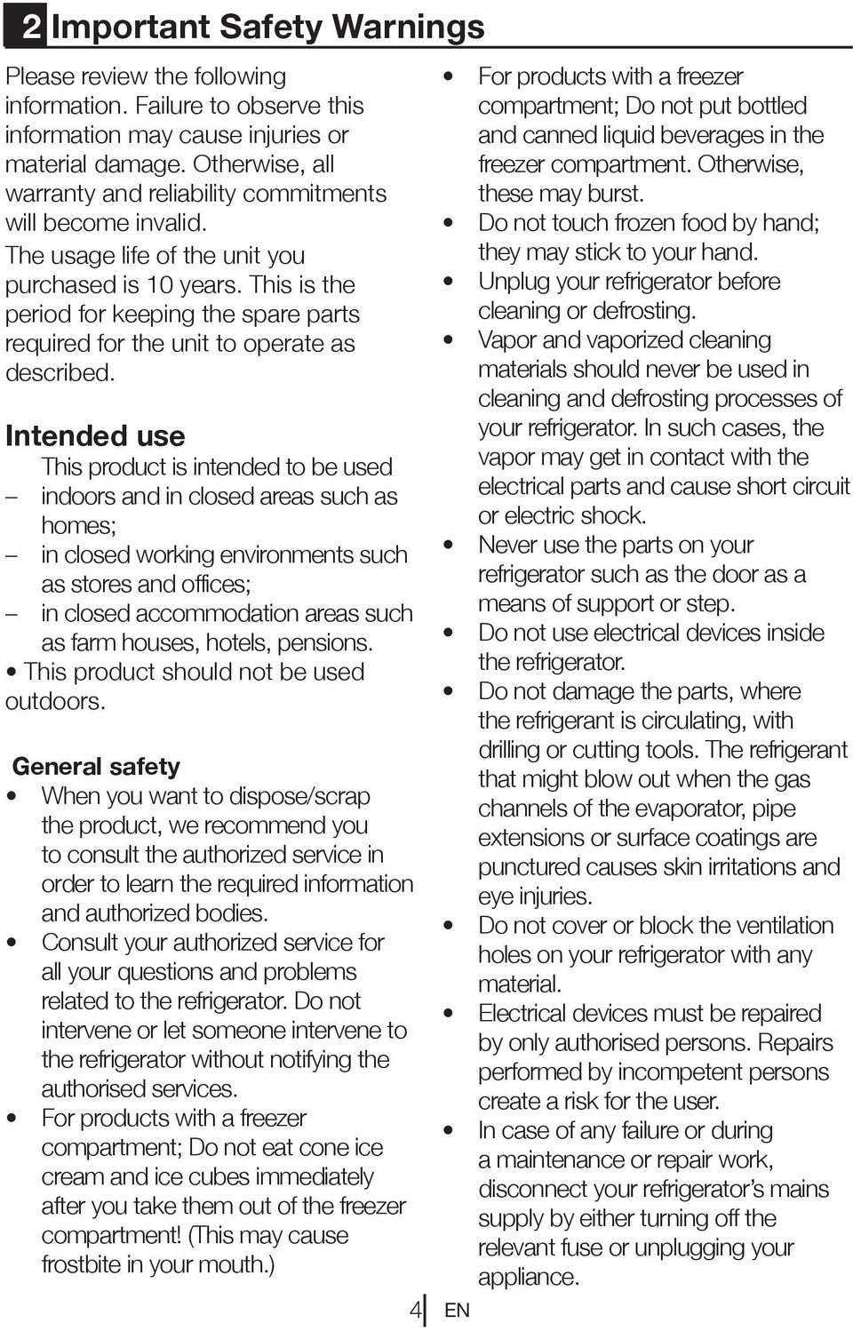 This is the period for keeping the spare parts required for the unit to operate as described.