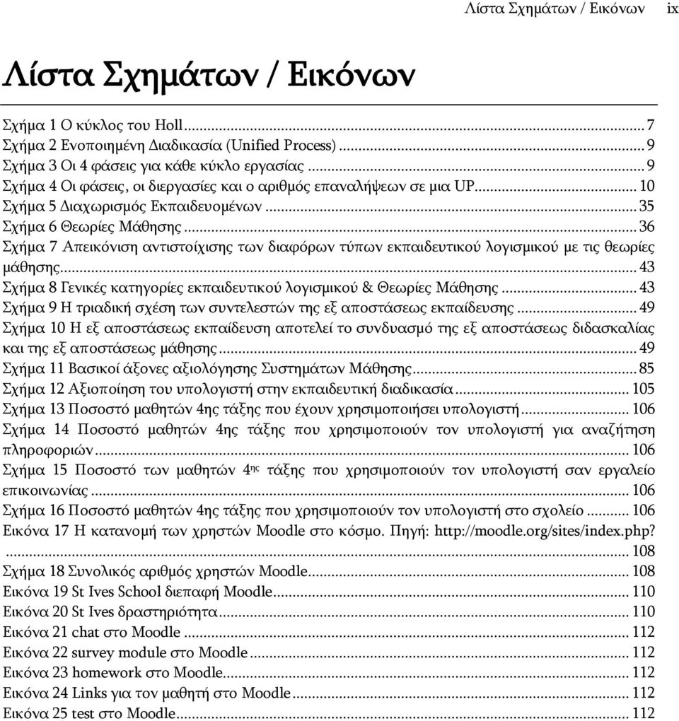 .. 36 Πρήκα 7 Απεηθφληζε αληηζηνίρηζεο ησλ δηαθφξσλ ηχπσλ εθπαηδεπηηθνχ ινγηζκηθνχ κε ηηο ζεσξίεο κάζεζεο... 43 Πρήκα 8 Γεληθέο θαηεγνξίεο εθπαηδεπηηθνχ ινγηζκηθνχ & Θεσξίεο Κάζεζεο.