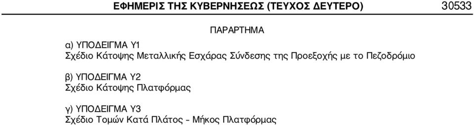 Προεξοχής με το Πεζοδρόμιο β) ΥΠΟΔΕΙΓΜΑ Υ2 Σχέδιο Κάτοψης