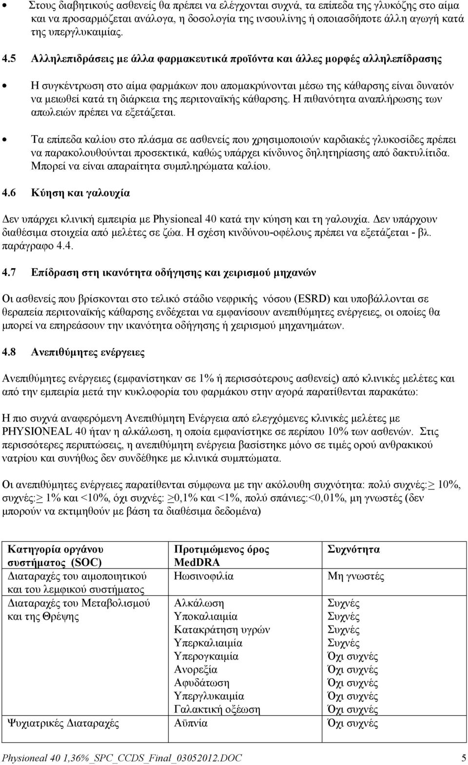 πεξηηνλατθήο θάζαξζεο. Ζ πηζαλφηεηα αλαπιήξσζεο ησλ απσιεηψλ πξέπεη λα εμεηάδεηαη.