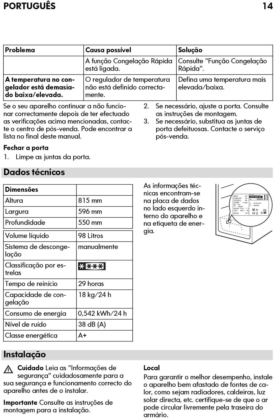 Se o seu aparelho continuar a não funcionar correctamente depois de ter efectuado as verificações acima mencionadas, contacte o centro de pós-venda. Pode encontrar a lista no final deste manual.