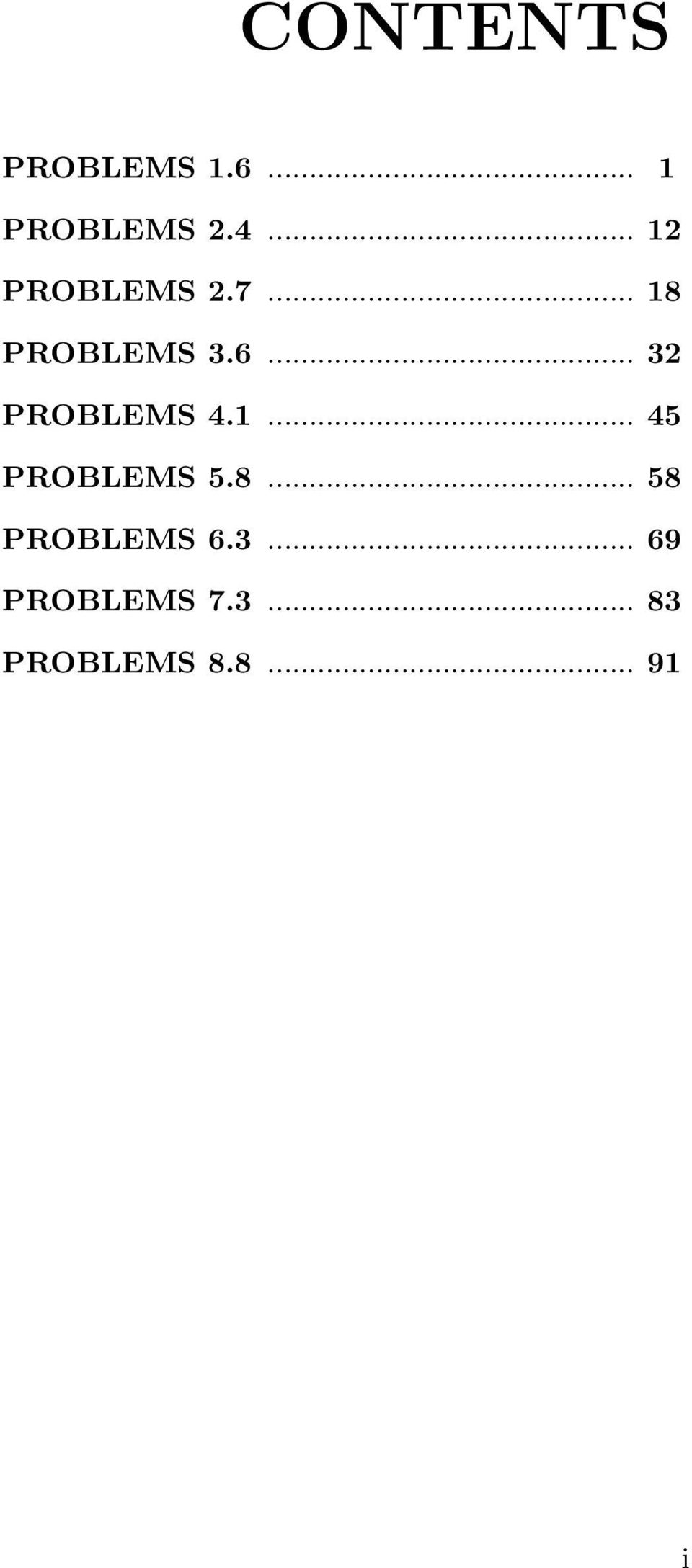 PROBLEMS 4 45 PROBLEMS 58 58