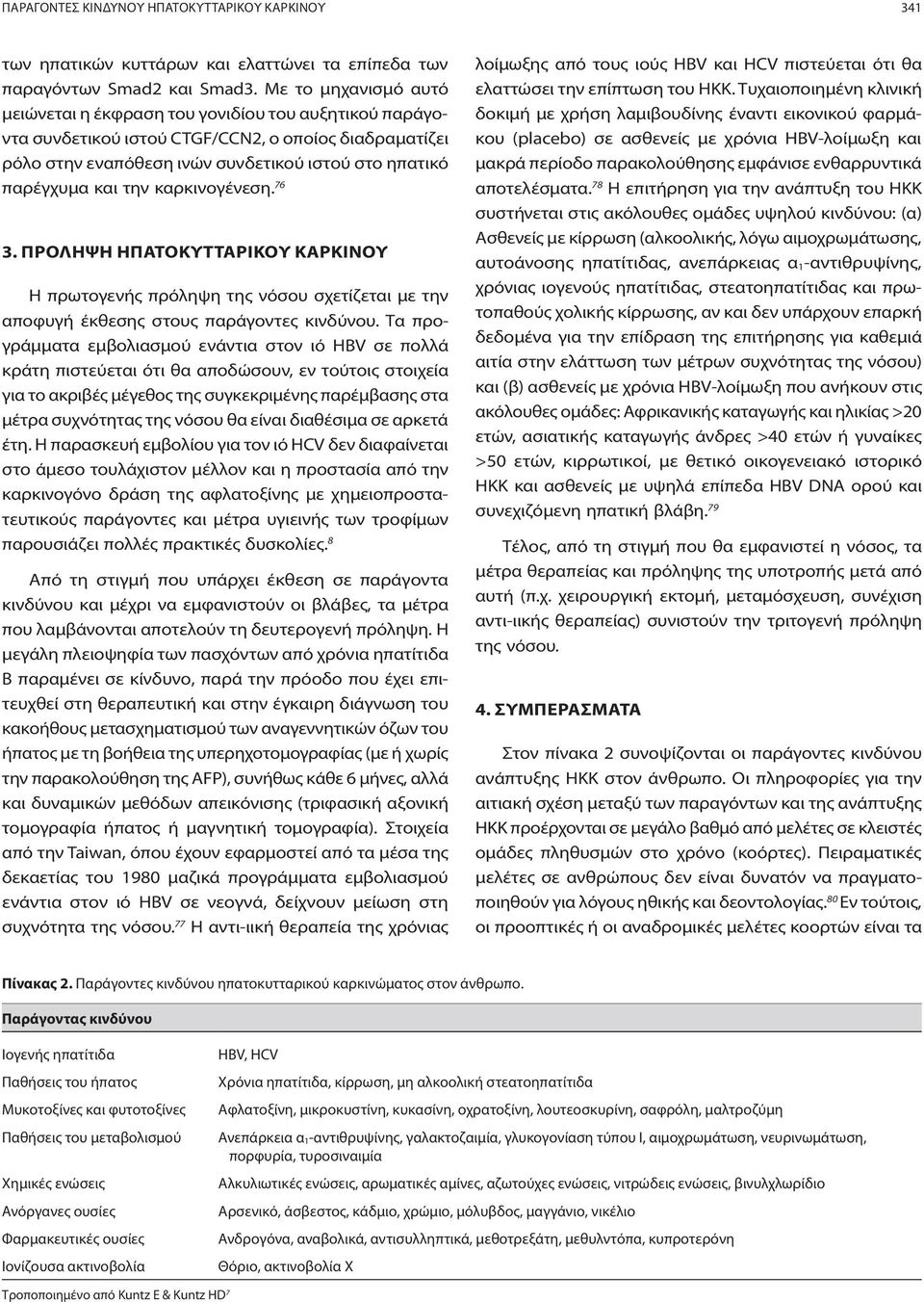 την καρκινογένεση. 76 3. ΠΡΟΛΗΨΗ ΗΠΑΤΟΚΥΤΤΑΡΙΚΟΥ ΚΑΡΚΙΝΟΥ Η πρωτογενής πρόληψη της νόσου σχετίζεται με την αποφυγή έκθεσης στους παράγοντες κινδύνου.