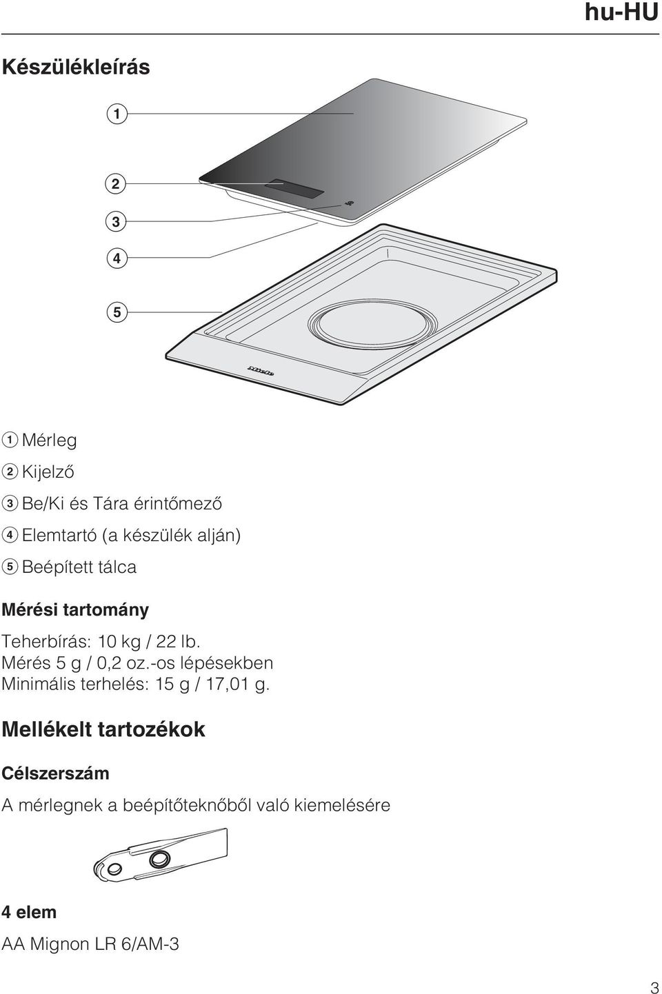 22 lb. Mérés 5g/0,2oz.-os lépésekben Minimális terhelés: 15 g / 17,01 g.