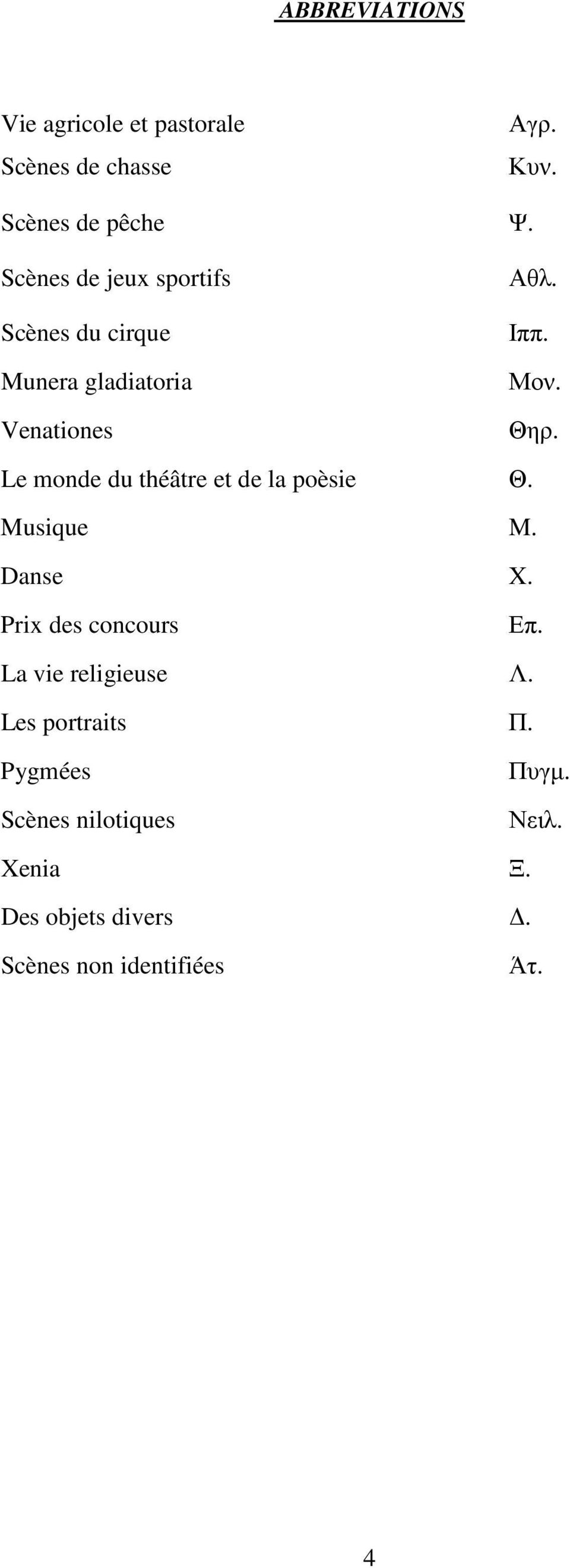 Le monde du théâtre et de la poèsie Θ. Musique M. Danse X. Prix des concours Επ.