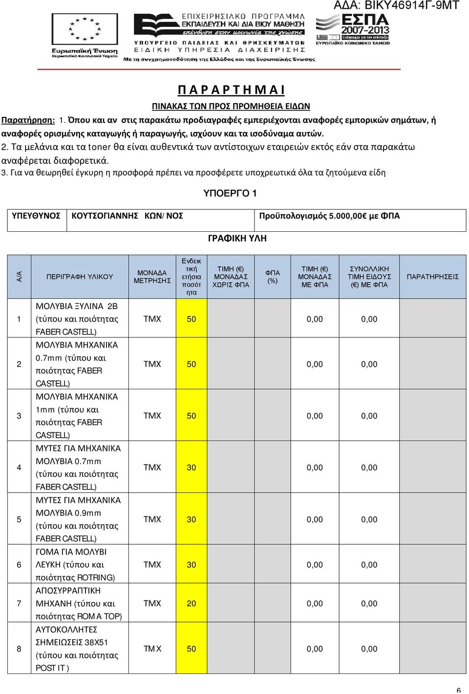 Τα μελάνια και τα toner θα είναι αυθεντικά των αντίστοιχων εταιρειών εκτός εάν στα παρακάτω αναφέρεται διαφορετικά. 3.