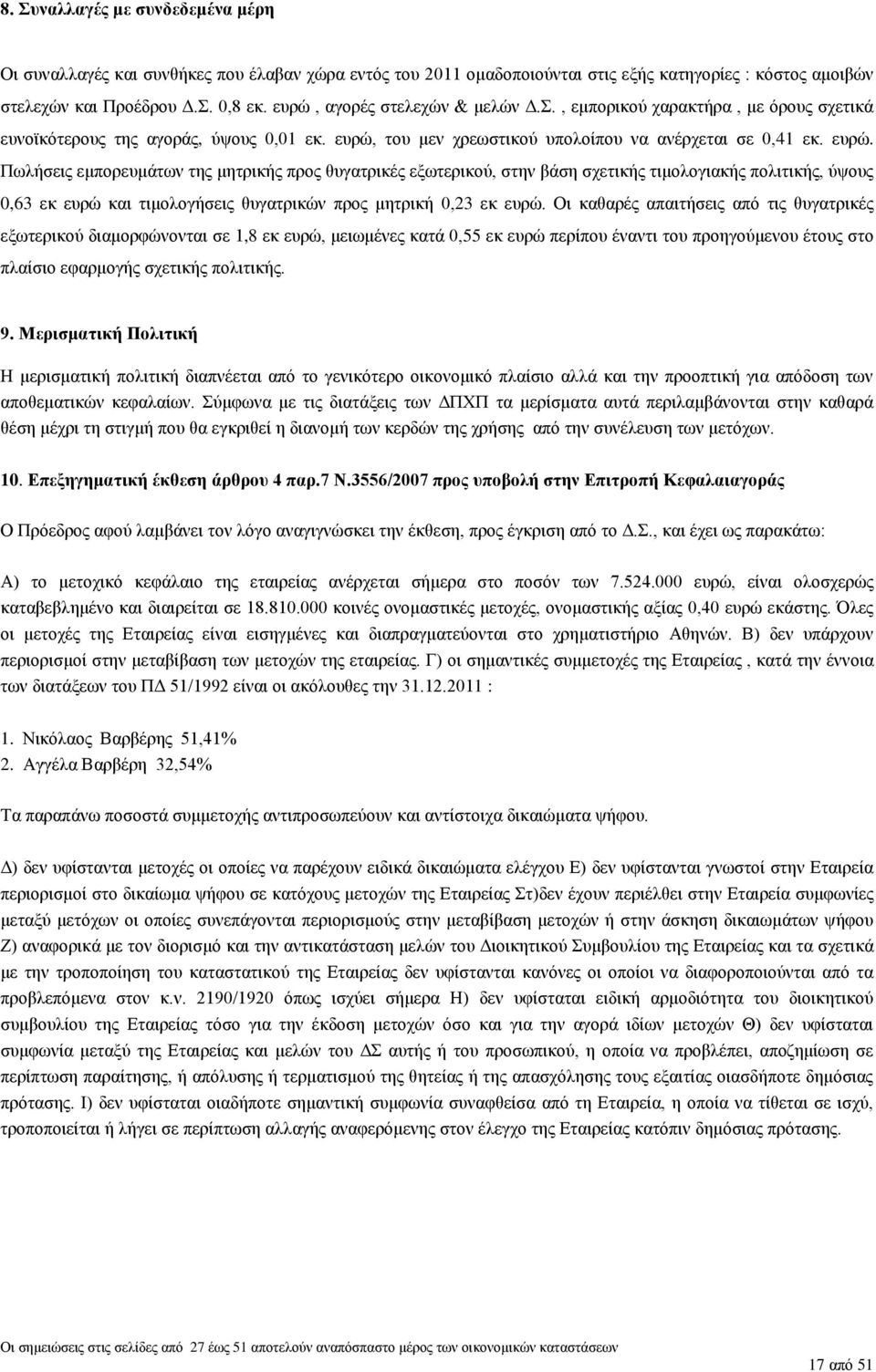 του μεν χρεωστικού υπολοίπου να ανέρχεται σε 0,41 εκ. ευρώ.