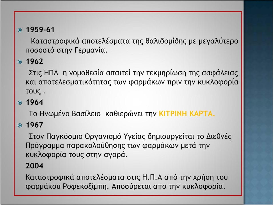 1964 Το Ηνωμένο Βασίλειο καθιερώνει την ΚΙΤΡΙΝΗ ΚΑΡΤΑ.