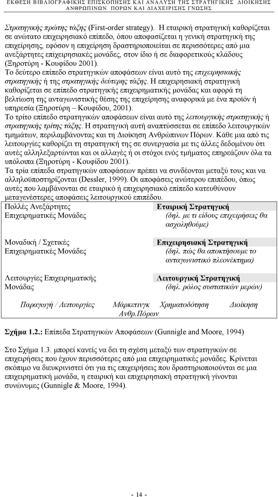 επιχειρησιακές µονάδες, στον ίδιο ή σε διαφορετικούς κλάδους (Ξηροτύρη - Κουφίδου 2001).