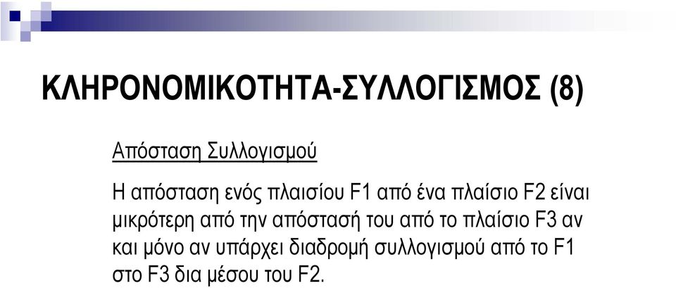 µικρότερη από την απόστασή του από το πλαίσιο F3 αν και