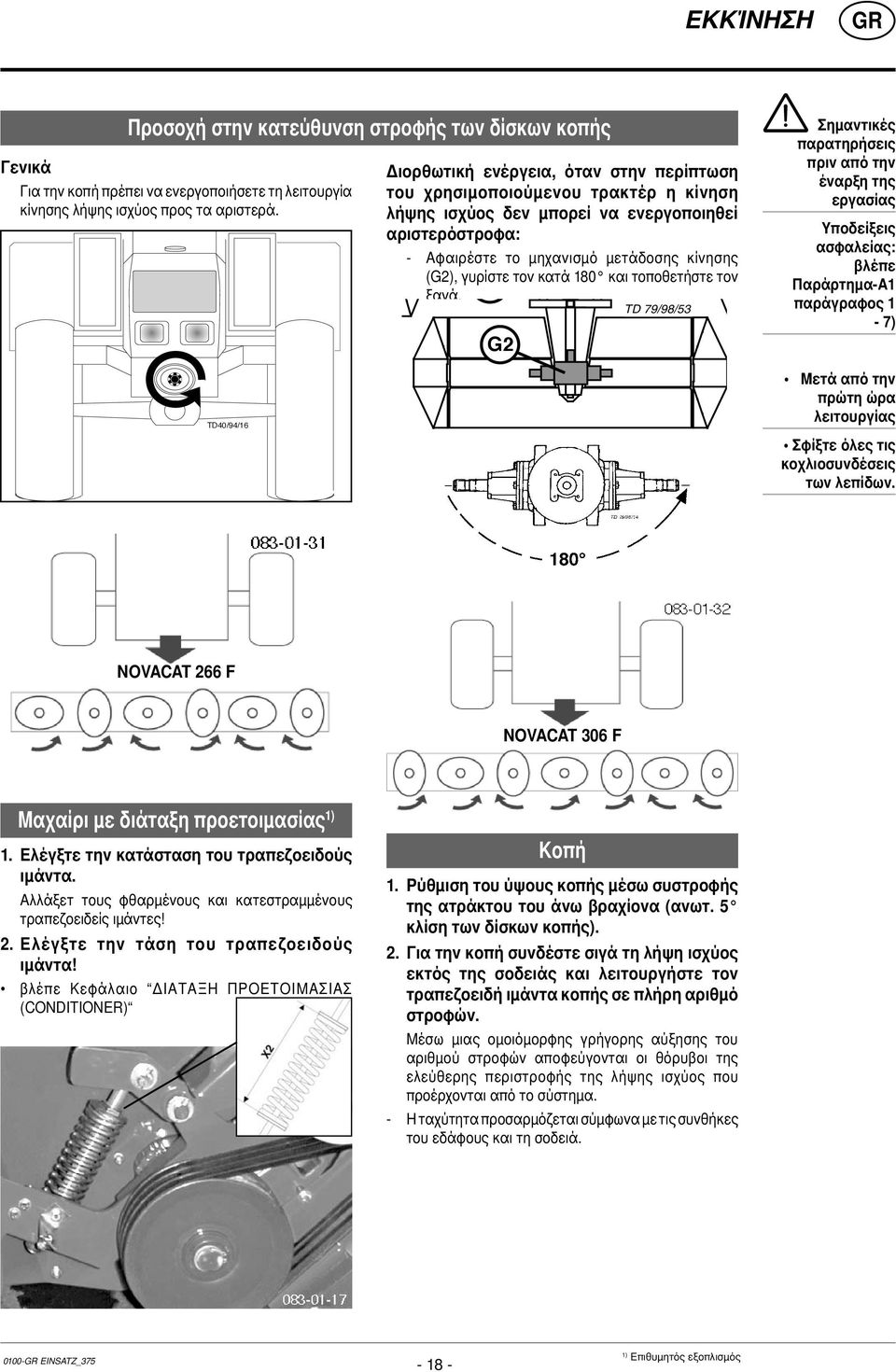 γυρίστε τον κατά 180 και τοποθετήστε τον G1 ξανά.