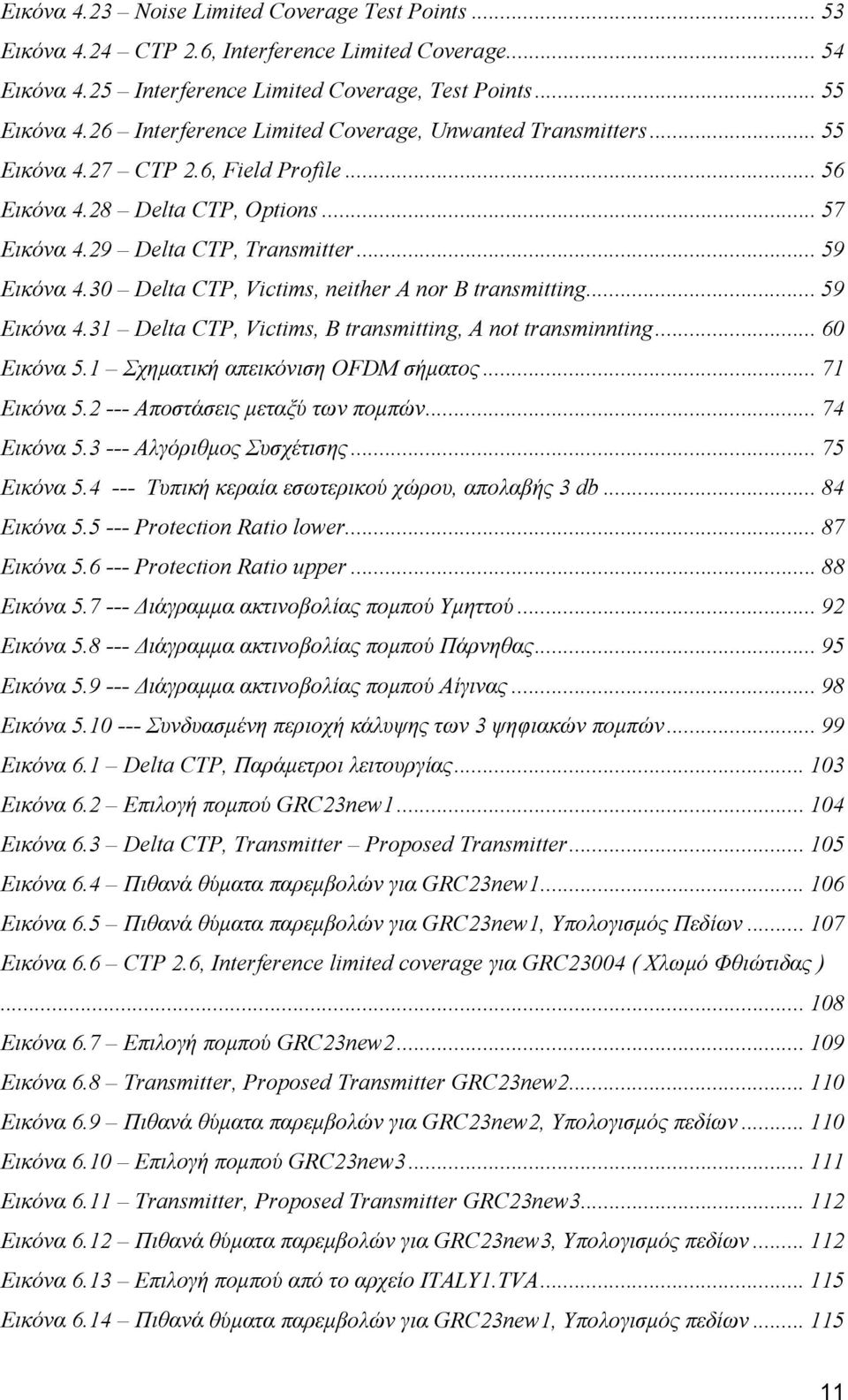 30 Delta CTP, Victims, neither A nor B transmitting... 59 Εικόνα 4.31 Delta CTP, Victims, B transmitting, A not transminnting... 60 Εικόνα 5.1 Σχηµατική απεικόνιση OFDM σήµατος... 71 Εικόνα 5.