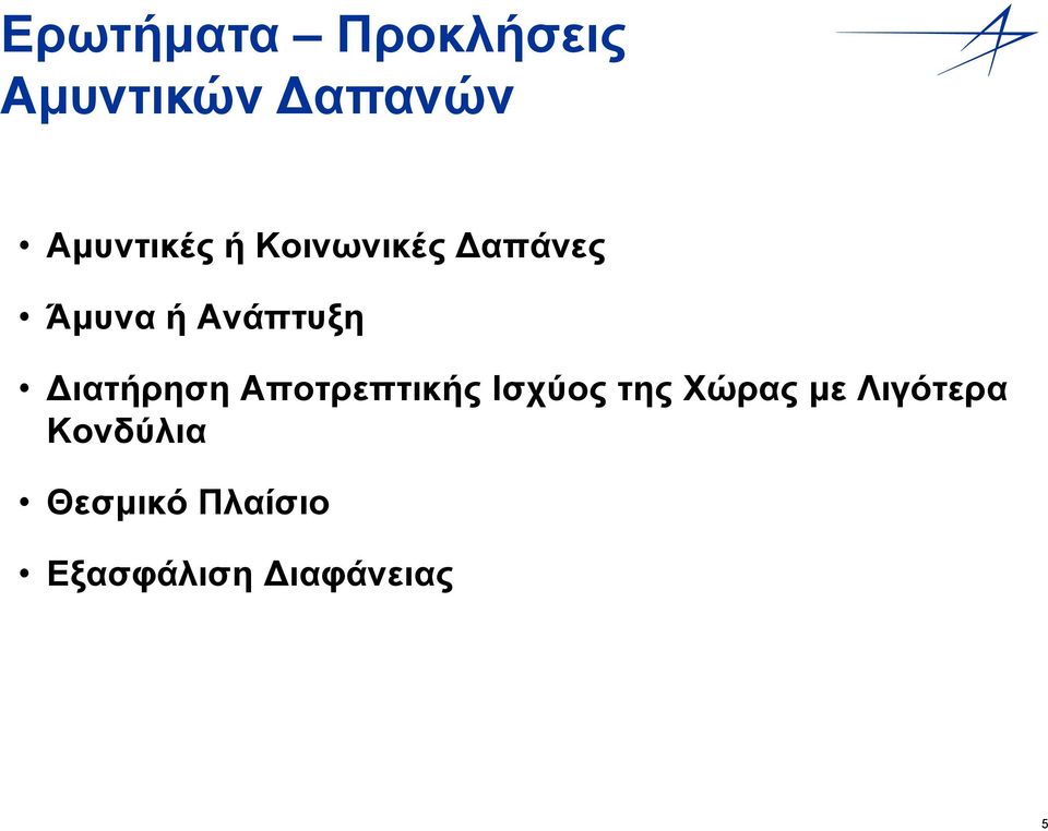 Ανάπτυξη Διατήρηση Αποτρεπτικής Ισχύος της
