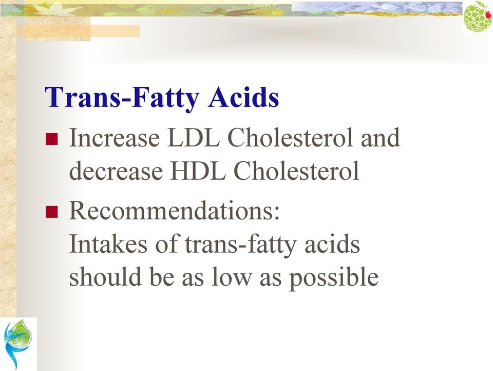 Cholesterol Recommendations: Intakes