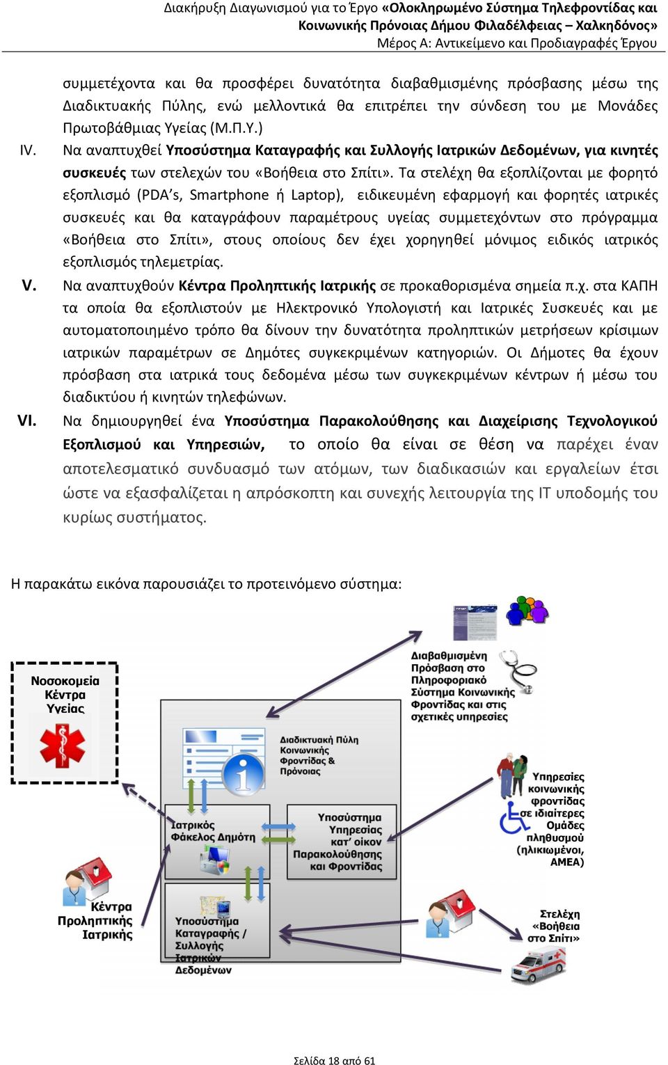 είας (Μ.Π.Υ.) Να αναπτυχθεί Υποσύστημα Καταγραφής και Συλλογής Ιατρικών Δεδομένων, για κινητές συσκευές των στελεχών του «Βοήθεια στο Σπίτι».