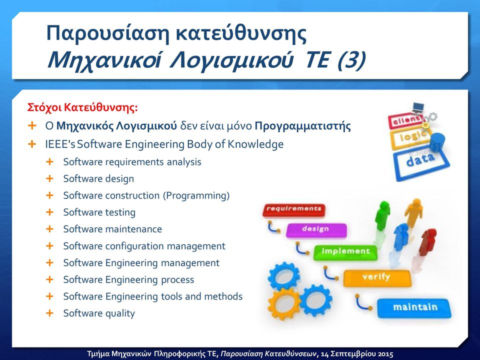 construction (Programming) Software testing Software maintenance Software configuration management