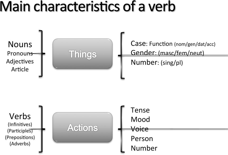 Number: (sing/pl) Verbs (InfiniNves)