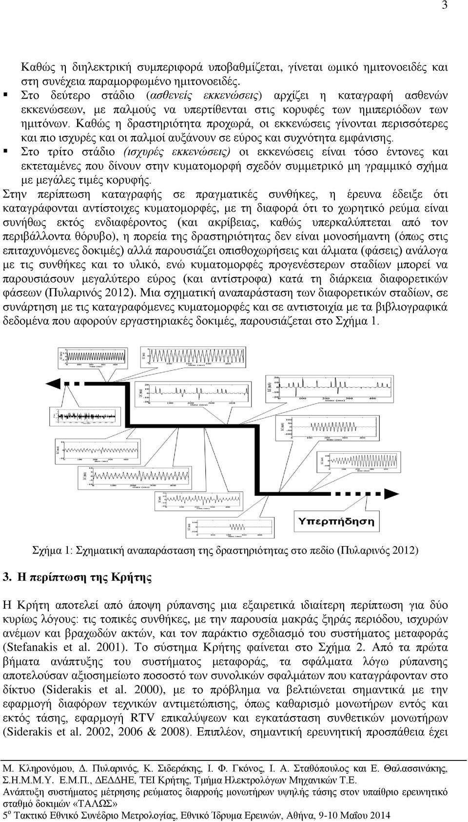 Καθώς η δραστηριότητα προχωρά, οι εκκενώσεις γίνονται περισσότερες και πιο ισχυρές και οι παλμοί αυξάνουν σε εύρος και συχνότητα εμφάνισης.