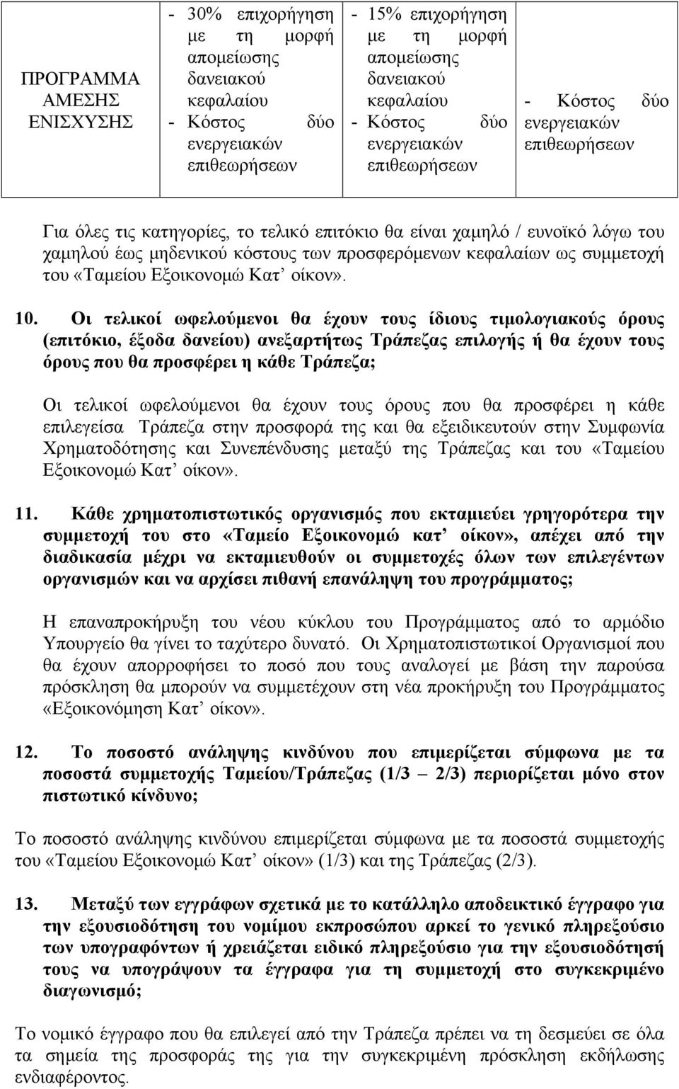 ως συμμετοχή του «Ταμείου Εξοικονομώ Κατ οίκον». 10.