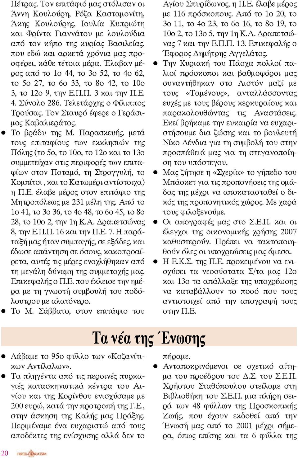 προσφέρει, κάθε τέτοια μέρα. Έλαβαν μέρος από το 1ο 44, το 3ο 52, το 4ο 62, το 5ο 27, το 6ο 33, το 8ο 42, το 10ο 3, το 12ο 9, την Ε.Π.Π. 3 και την Π.Ε. 4. Σύνολο 286. Τελετάρχης ο Φίλιππος Τρούσας.