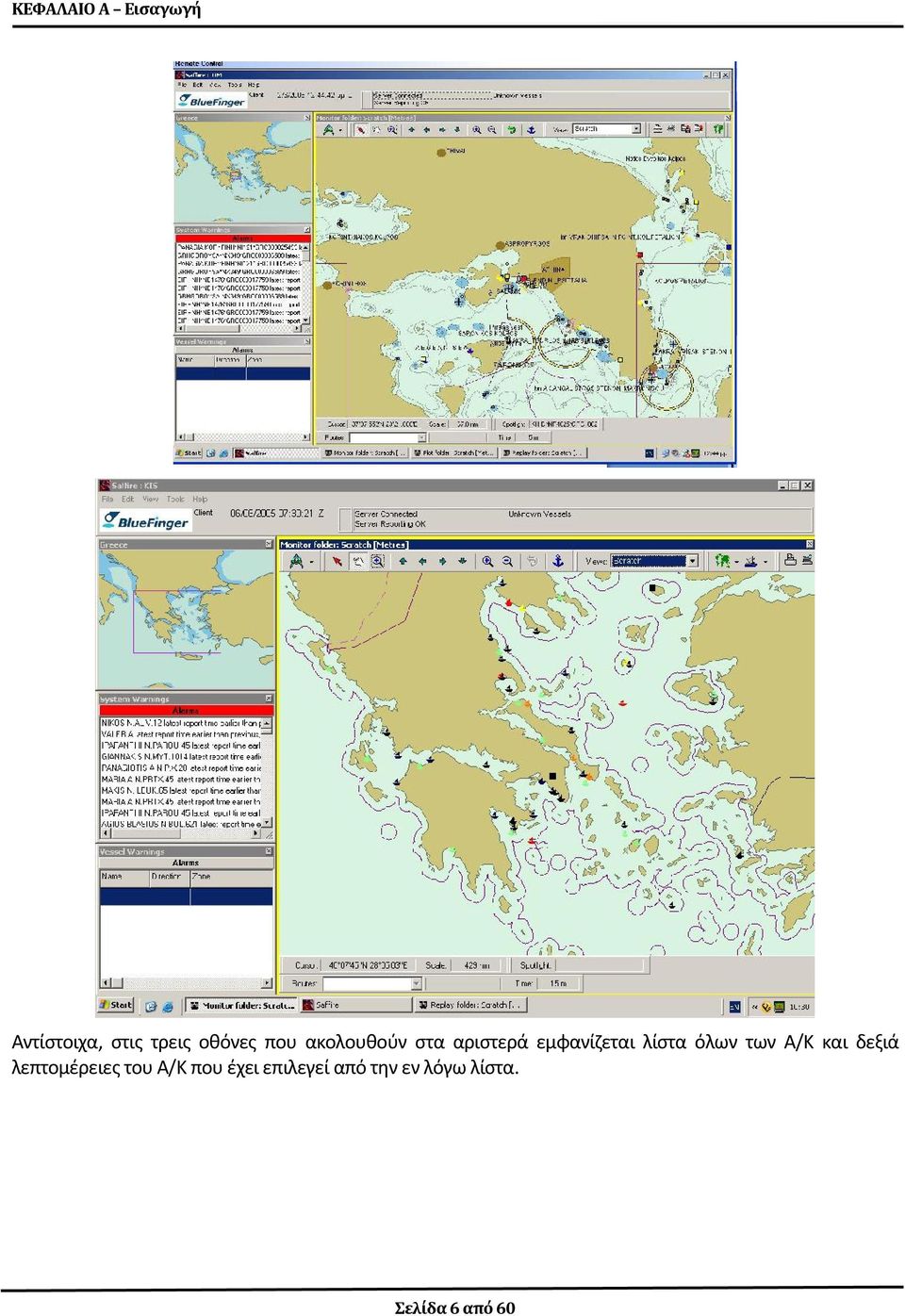 λίστα όλων των Α/Κ και δεξιά λεπτομέρειες του