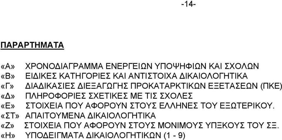 ΣΧΕΤΙΚΕΣ ΜΕ ΤΙΣ ΣΧΟΛΕΣ «Ε» ΣΤΟΙΧΕΙΑ ΠΟΥ ΑΦΟΡΟΥΝ ΣΤΟΥΣ ΕΛΛΗΝΕΣ ΤΟΥ ΕΞΩΤΕΡΙΚΟΥ.