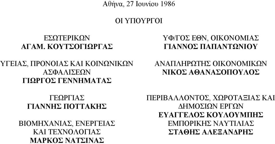 ΠΟΤΤΑΚΗΣ ΒΙΟΜΗΧΑΝΙΑΣ, ΕΝΕΡΓΕΙΑΣ ΚΑΙ ΤΕΧΝΟΛΟΓΙΑΣ ΜΑΡΚΟΣ ΝΑΤΣΙΝΑΣ ΥΦ/ΓΟΣ ΕΘΝ, ΟΙΚΟΝΟΜΙΑΣ ΓΙΑΝΝΟΣ