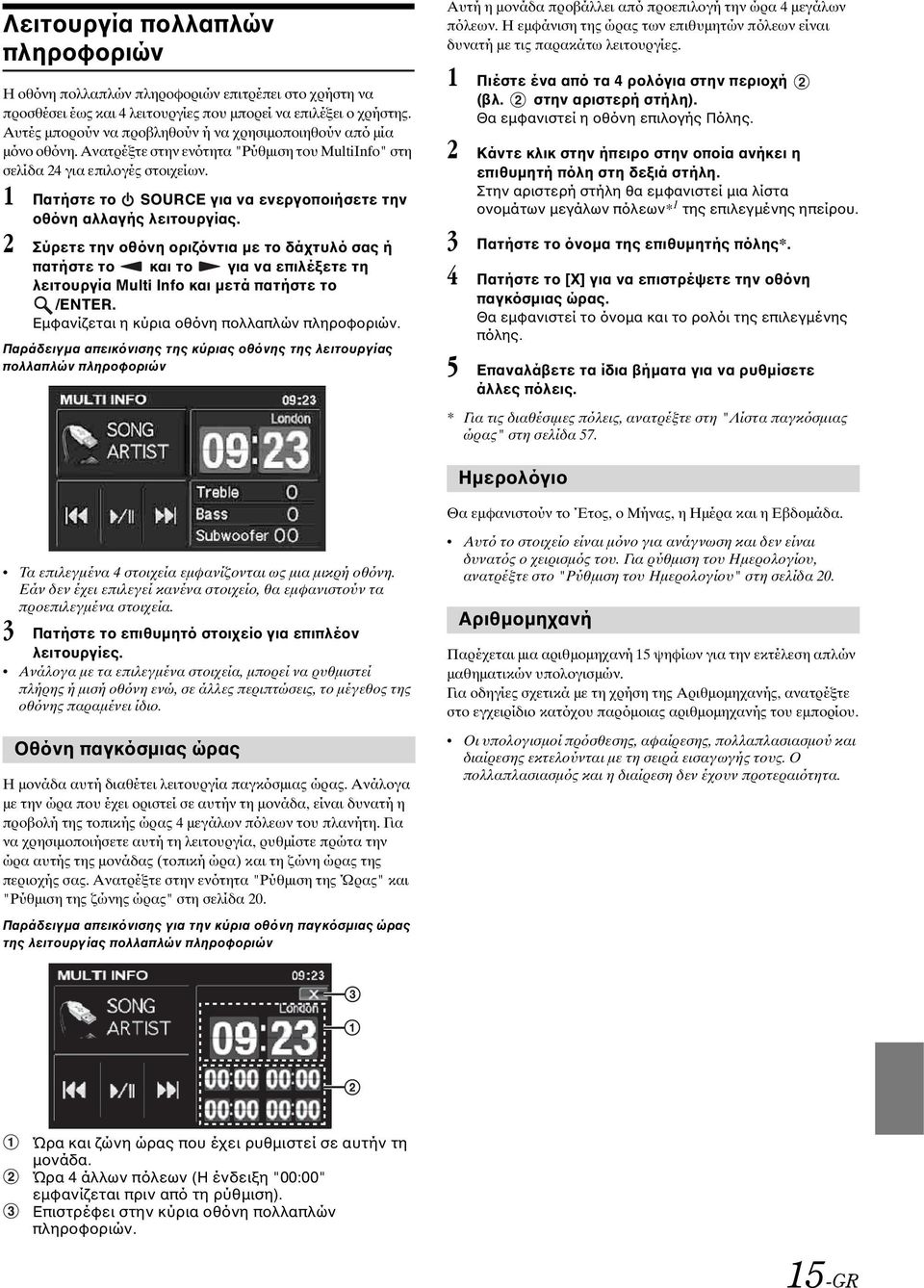 1 Πατήστε το SOURCE για να ενεργοποιήσετε την οθόνη αλλαγής λειτουργίας.