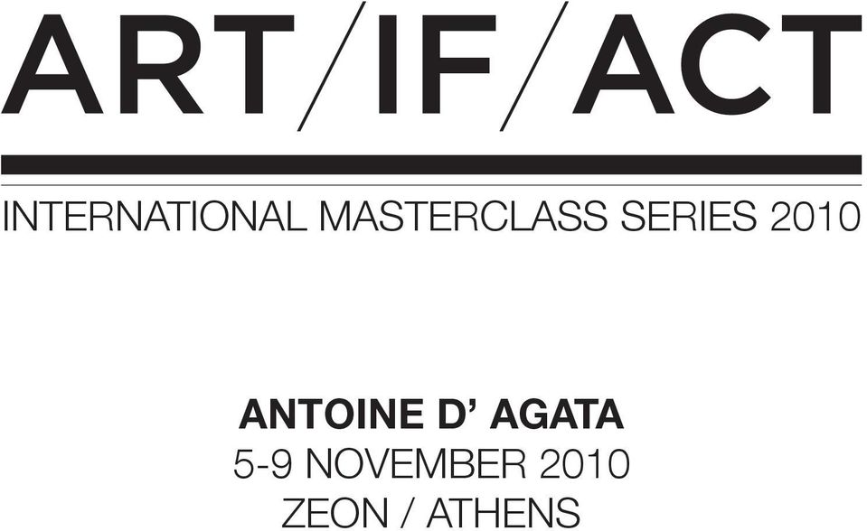 2010 ANTOINE D AGATA