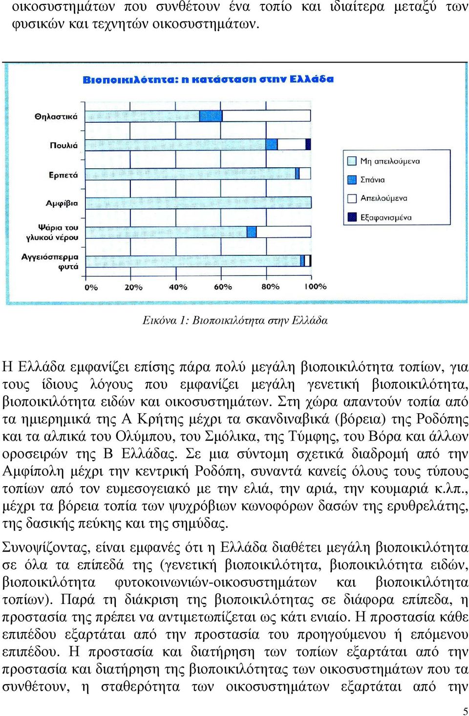 οικοσυστηµάτων.