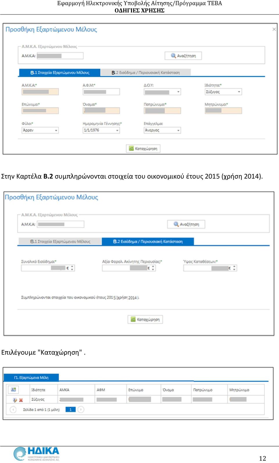 του οικονομικού έτους 2015