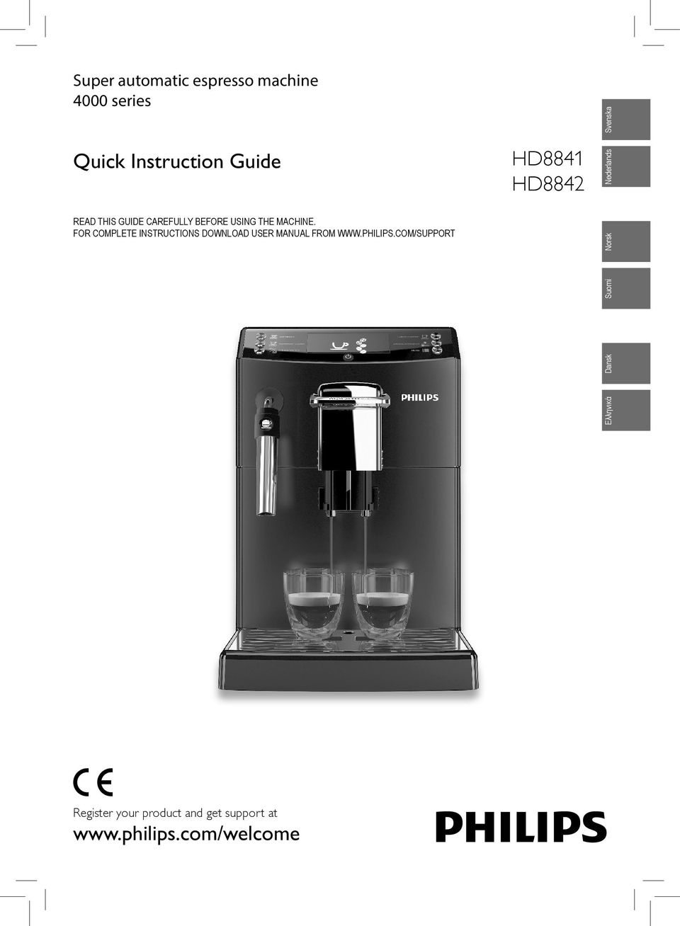 FOR COMPLETE INSTRUCTIONS DOWOAD USER MANUAL FROM WWW.PHILIPS.