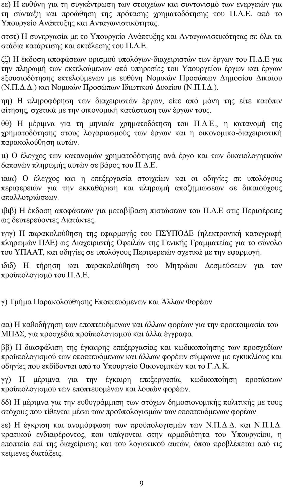 Ε. ζζ) Η έκδοση αποφάσεων ορισμού υπολόγων-διαχειριστών των έργων του Π.Δ.