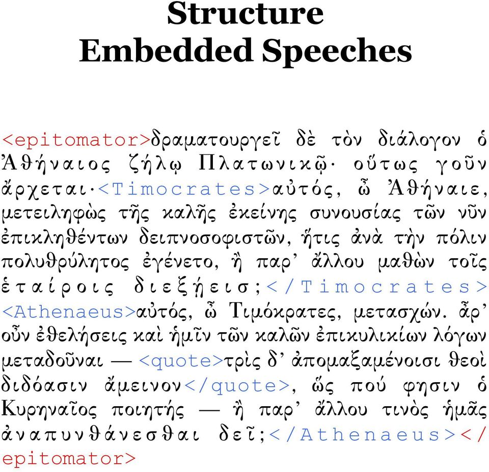 ἑταίροις διεξῄεισ;</timocrates> <Athenaeus>αÃτός, Τιμόκρατες, μετασχών.