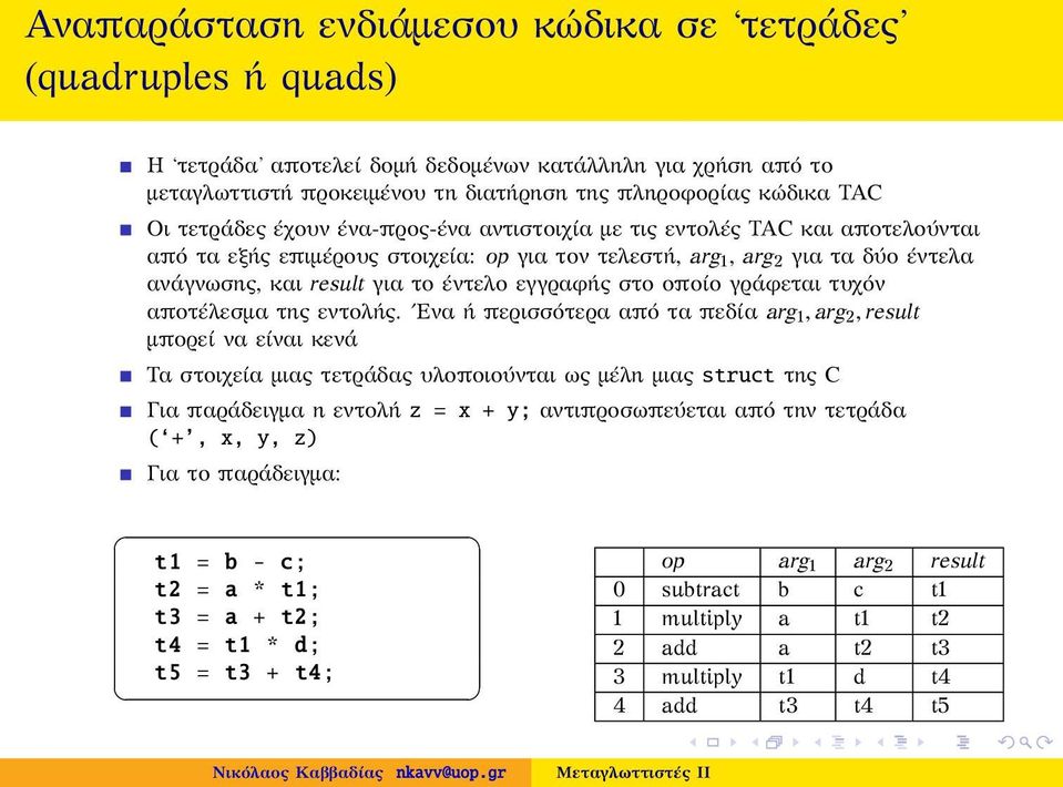 εγγραφής στο οποίο γράφεται τυχόν αποτέλεσμα της εντολής.