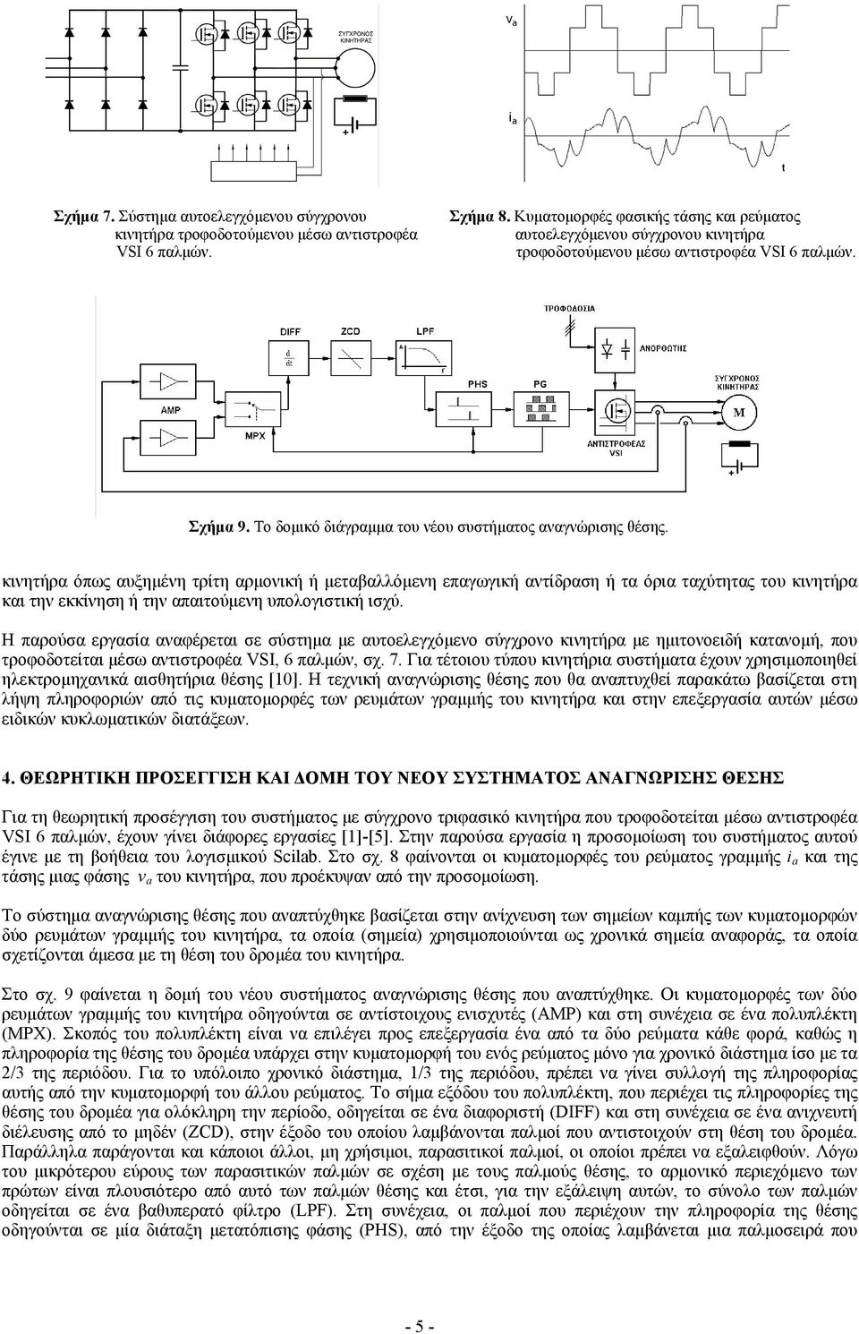 κινητήρα όπως αυξηµένη τρίτη αρµονική ή µεταβαλλόµενη επαγωγική αντίδραση ή τα όρια ταχύτητας του κινητήρα και την εκκίνηση ή την απαιτούµενη υπολογιστική ισχύ.