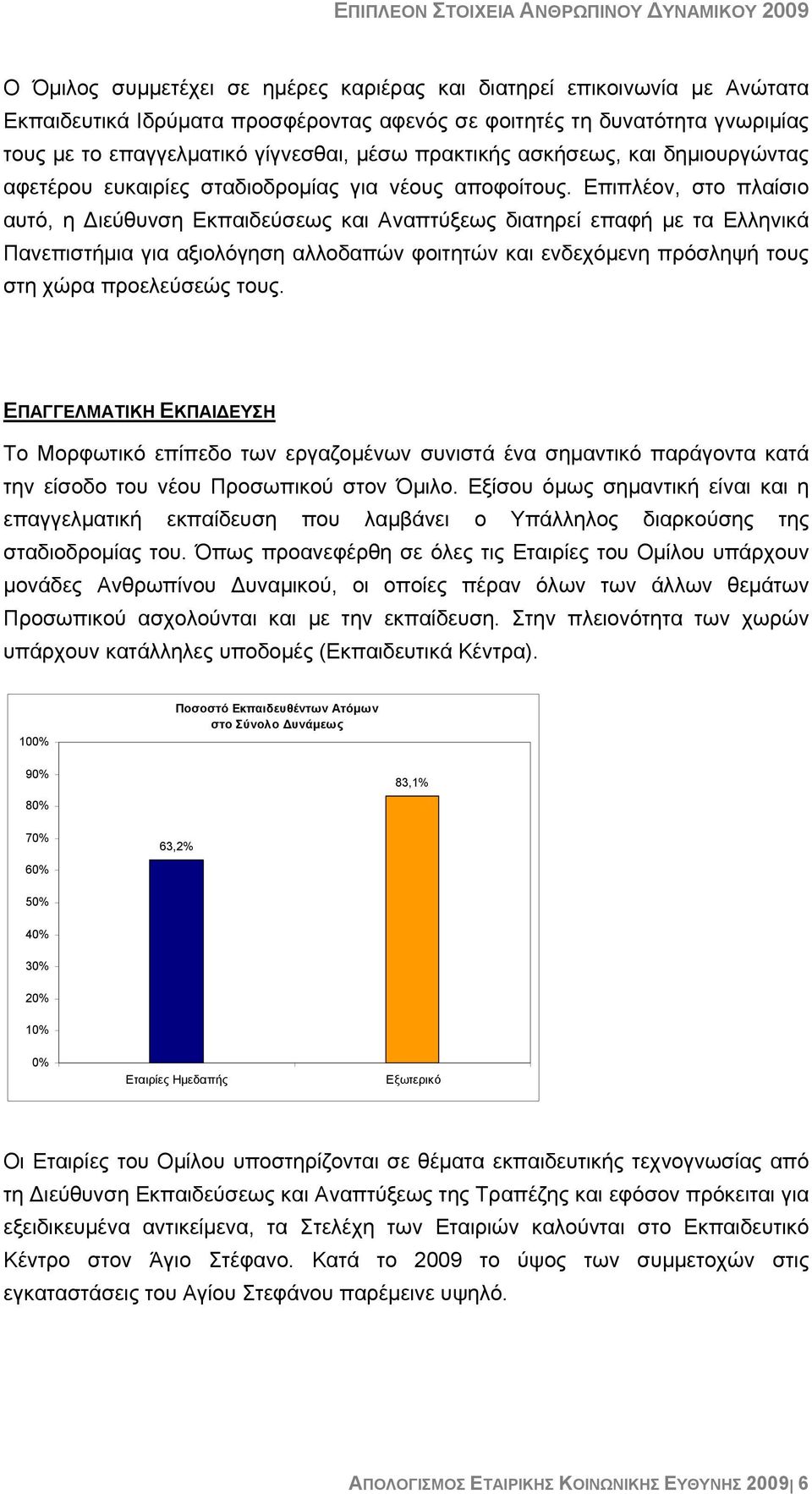 Επιπλέον, στο πλαίσιο αυτό, η Διεύθυνση Εκπαιδεύσεως και Αναπτύξεως διατηρεί επαφή με τα Ελληνικά Πανεπιστήμια για αξιολόγηση αλλοδαπών φοιτητών και ενδεχόμενη πρόσληψή τους στη χώρα προελεύσεώς τους.