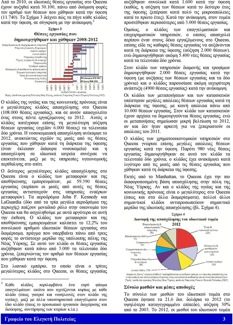 000 θέσεις εργασίας), και σε αυτόν απασχολείτο ένας στους πέντε εργαζόμενους το 2012. Αυτός ο κλάδος κατέγραψε επίσης τη μεγαλύτερη αύξηση θέσεων εργασίας (σχεδόν 6.